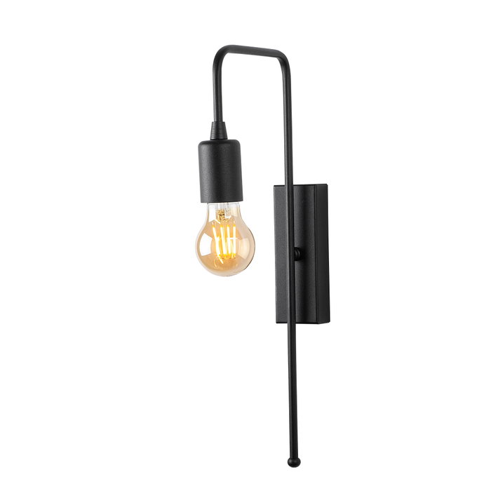 Opviq Lámpara de pared negra moderna de metal